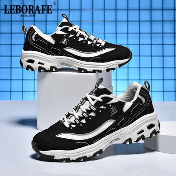 leborafe轻奢侈品牌高端运动鞋男经典夏款男女老爹鞋内增高黑色老爹鞋