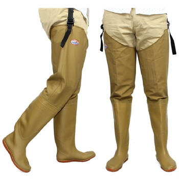 加厚连体雨鞋半身防水捕鱼纯色一体式水靴插秧鞋雨靴水鞋80公分高 1