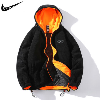 耐克(nike)羊羔绒毛棉衣男士加绒外套冬季潮牌加厚棉袄上衣羽绒棉服男