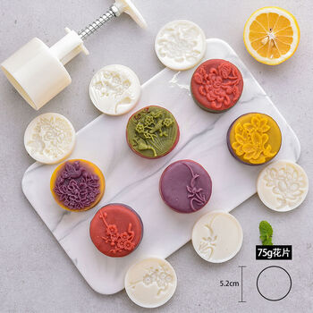 月饼模具手压式家用中秋不粘做卡通冰皮压花糕点心磨具绿豆糕模子qwc