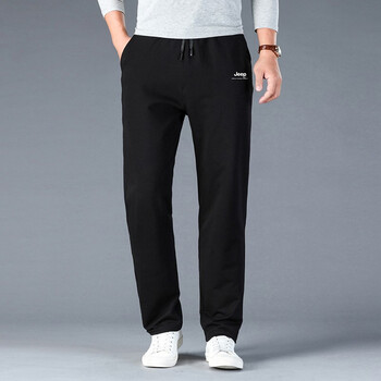 muyiren男卫裤新品春秋款棉质透气弹力纯色简约时尚休闲户外运动跑步