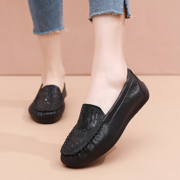 鞋老北京布鞋奶奶鞋春秋新款软底防滑一脚蹬妈妈鞋透气轻便老太太鞋