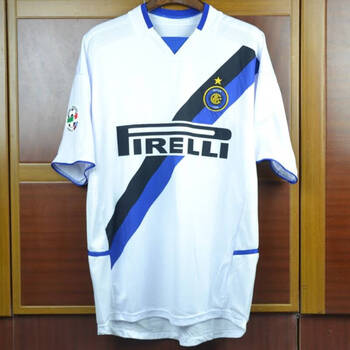 国米白色客场萨内蒂雷科巴维埃里阿德复古套装足球球衣短袖单上衣不印