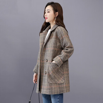 姿珀兰楚馨毛呢大衣女中长款秋冬新款女装加厚呢子大衣上衣女式小个子