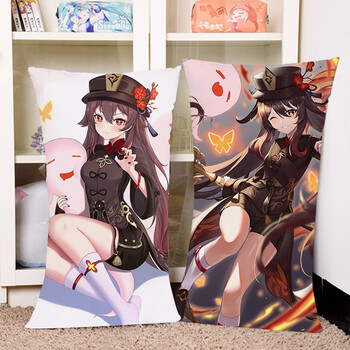 靓趣抱枕二次元原神胡桃同人半身靠垫动漫游戏周边靠枕腰靠枕头 4 50*