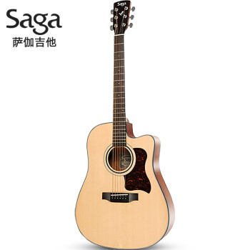 萨伽（SAGA）民谣吉他D10系列初学入门萨迦木吉它jita乐器 D10C【41英寸 - 缺角原木色】