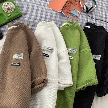 杜小闲 华夫格短袖男夏季港风潮牌潮流重磅t恤男2022新款上衣服男设计