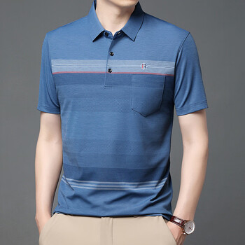 扬玦爸爸短袖t恤男装夏装4050岁中年男士夏季纯棉上衣服中老年人爷爷