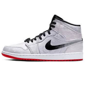 air 乔1 mid 白蓝黄 海蓝橙美国队男女中帮篮球鞋 554724-131 aj1白