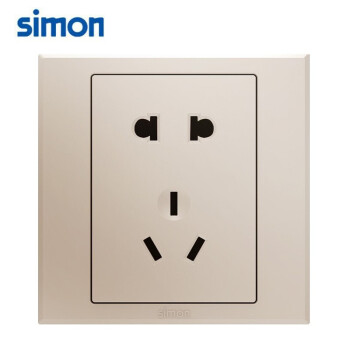 SIMON西蒙开关插座 五孔插座面板 E3系列5孔插座二三插座 301084金色