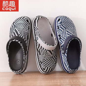 酷趣coqui 凉鞋洞洞鞋 轻质排沙两穿休闲百搭凉拖鞋 cq6451 深蓝 43