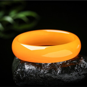 天然云南龙陵黄龙玉手镯女款真玉手镯带证书送礼佳品 红色【图片 价格