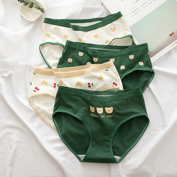 初中女生内裤少女学生短裤无痕4条装内裤女学生韩版可高初中生黑色中