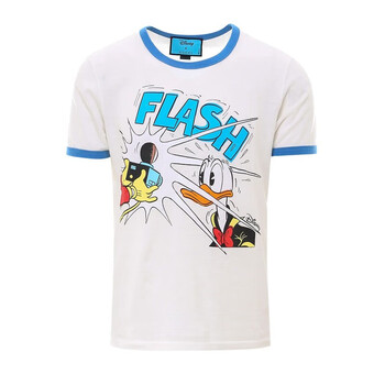 古驰(gucci)disney联名款ss21唐老鸭印花短袖t恤男款送礼推荐送男友