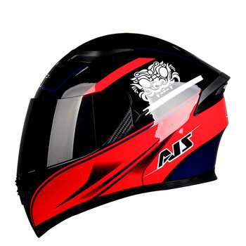 摩托车机车头盔全盔个性四季通用夏季安全帽电动车  古仕龙 红麒麟