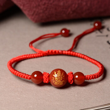 天然红玛瑙藏银红绳编织手链(红玛瑙手链和银手镯可以一起佩戴吗)