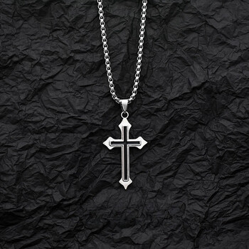 默卡十字架项链年新款男女小众嘻哈吊坠男生个性潮卫衣配饰毛新款十字