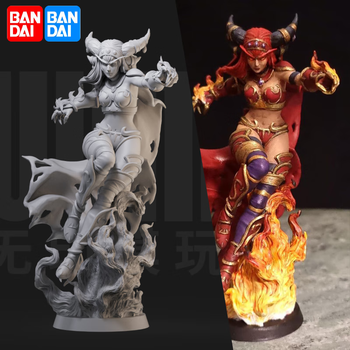 万代魔兽世界经典角色系列红龙女王阿莱克124白模gk35白模未上色124