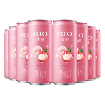 锐澳（RIO）洋酒 预调 鸡尾酒 果酒 微醺系列  玫瑰荔枝味 3度 330ml*8罐