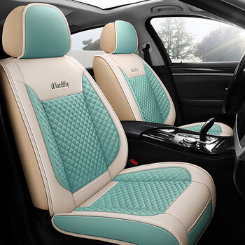 汽车座套别克老款gl8陆尊商务车五座全包四季皮革全皮坐垫座椅套 清新