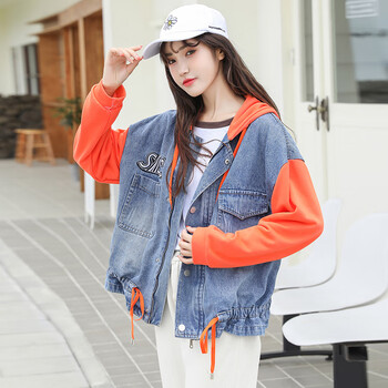 1518岁中学生2024秋装新款长袖牛仔外套女初中高中学生图片色6115l