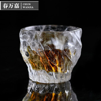 绿野客酒盏高端日式古法冰冻烧琉璃杯威士忌酒杯江户硝清酒杯茶杯酒盏