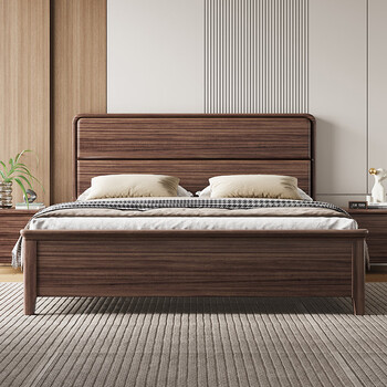 乌金木床 床头柜*1 椰棕床垫 搭 1500mm*2000mm框架结构