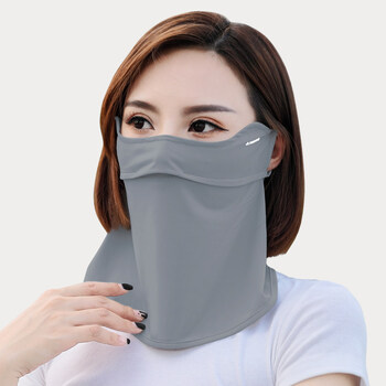 防嗮面罩夏季防晒面罩面纱女防紫外线护脖颈冰丝遮脸口罩薄款开车骑行