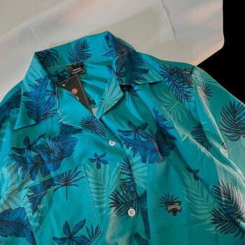 雪德雅(xuedeya)戗驳领西装花衬衫罪恶都市同款夏季西海岸夏威夷侠盗