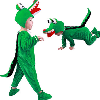儿童鳄鱼卡通动物表演服装小学生课本剧舞蹈服饰幼儿园恐龙演出服