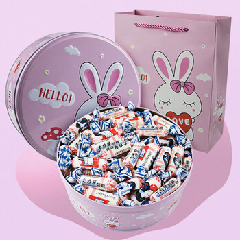 大白兔奶糖混合口味牛奶糖果礼盒装中秋节送女朋友闺蜜生日礼物 手提