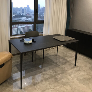 客厅大书桌  客厅极简岩板书桌家用卧室书房书法桌双人办公电脑桌靠墙