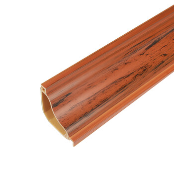 装饰木纹线槽pvc隐形阴角电线槽胡桃色墙上安装需打钉1米一根配地面胶