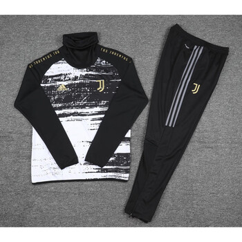 尤文图斯球衣 长袖足球训练服套装秋冬高领球衣曼联c罗球服运动队服男