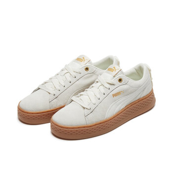 彪马puma女子复古经典厚底休闲鞋platform366928米白色金色04375