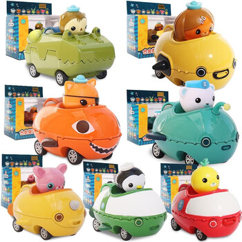 海底小纵队萌趣玩具合金指压车儿童赛车耐摔回力车套装男女孩六一生日