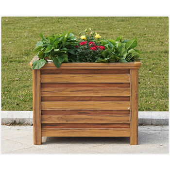 铝合金花箱组合户外庭院木栅栏护栏围栏室外花坛长方形花槽定制黄檀木