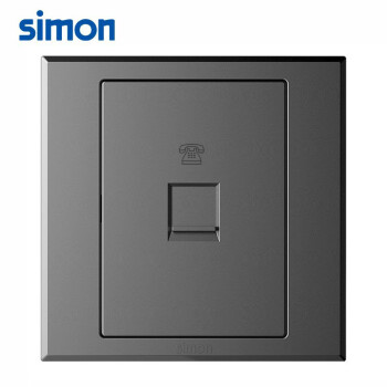 SIMON西蒙电话插座面板 86型暗装 E3系列一位电话插座 305214 荧光灰色