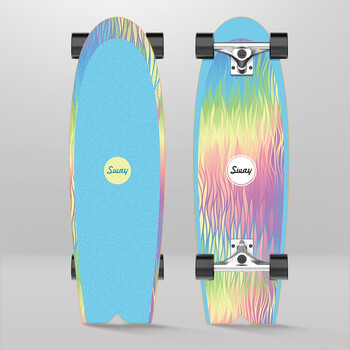 斯威(sway)陆地冲浪板免蹬地滑板儿童鱼板初学者成人冲浪专业刷街练习