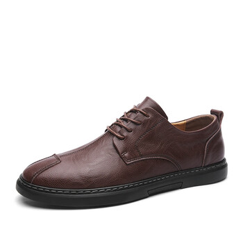 金猴官方自营旗舰店新款皮鞋男士休闲鞋英伦商务休闲时尚潮鞋男鞋暗棕