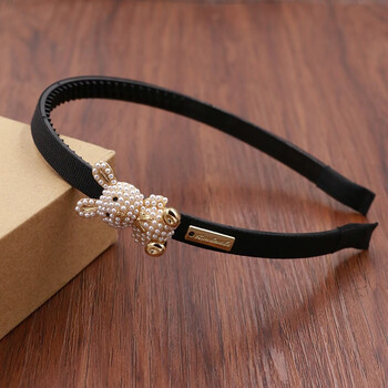 迪士尼disney儿童发箍可爱珍珠小熊发饰女童发卡学生防滑头饰女孩头箍