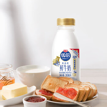 光明优倍鲜牛奶280ml巴氏鲜奶杀菌鲜牛奶36g浓醇蛋白质学生低温牛奶
