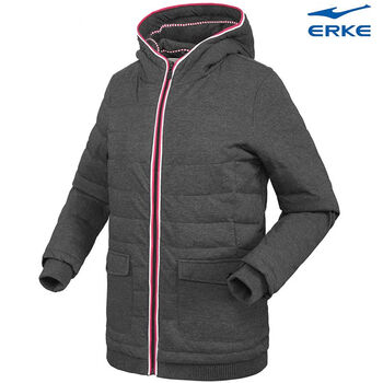 鸿星尔克羽绒服女装冬季防风保暖上衣连帽户外运动外套舒适棉衣女