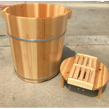 藏生堂藏奥堂40cm高 家用 实木 泡脚木桶足浴盆足浴桶 脚盆杉木桶定制