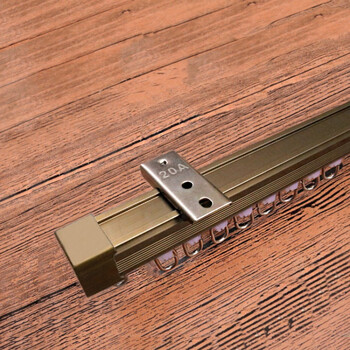 窗帘轨道杆滑轨铝合金导轨双轨直轨静音罗马杆顶装侧装挂钩滑道轨厚