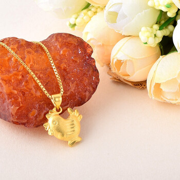 镀金招财鸡项链女款本命年吊坠生肖鸡首饰品新年礼物送女友金鸡报喜