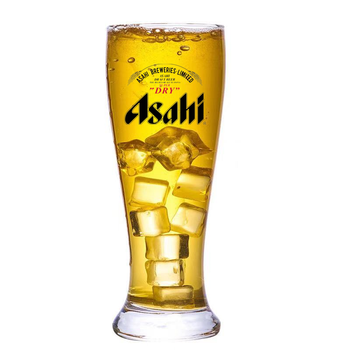 杯加厚朝日扎啤杯日料店杯一番榨麒麟扎啤杯超大1啤酒杯朝日收腰400ml