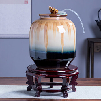 水缸 家用储水超大陶瓷水缸家用储水用带龙头茶水桶抽水桶净水缸泡