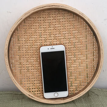 初构想竹制品大全品家用编织竹筛子圆簸箕无孔有孔手工竹编制品竹匾