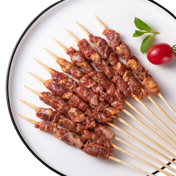 蜀海 牛肉烧烤串 130g(13g*10串) 腌制调理原味五花烤肉串 国产生鲜肉